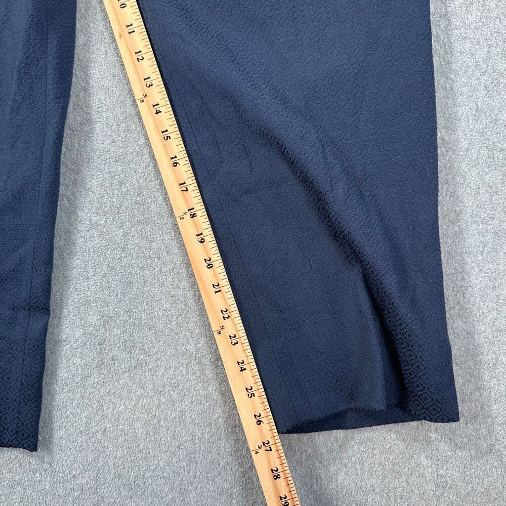 Zac & Rachel Navy Blue Textured Slim Ankle Pants Women's 18W New Straight Leg - Picture 3 of 12